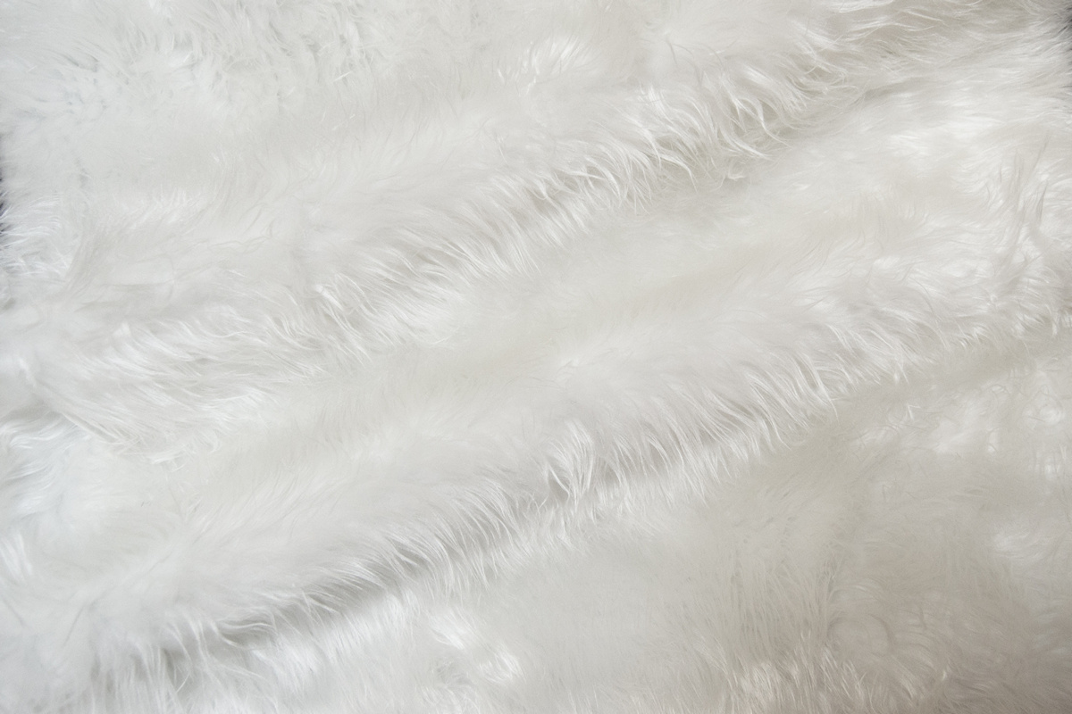Pelo sintético estándar Tejido de pelo sintético barato, pelo largo, blanco – S-AC356 White