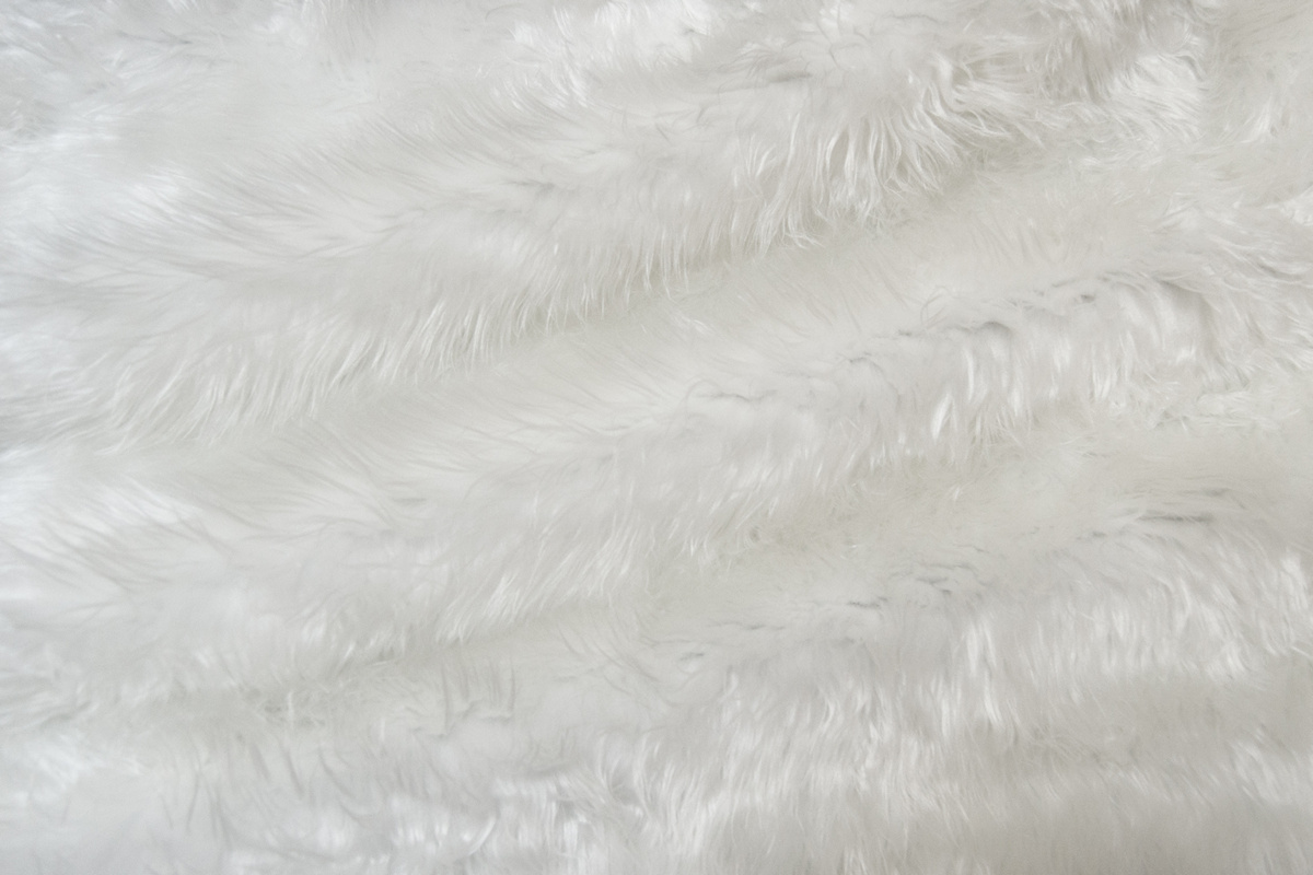 Pelo sintético estándar Tejido de pelo sintético barato, pelo largo, blanco – S-AC356 White