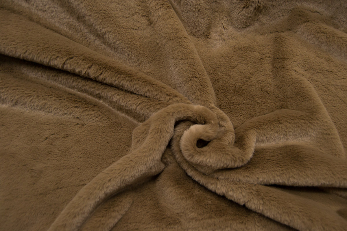 Pelo sintético de lujo Lujoso tejido de pelo sintético por metro, para el forro, marrón camello – 2R332 Camel