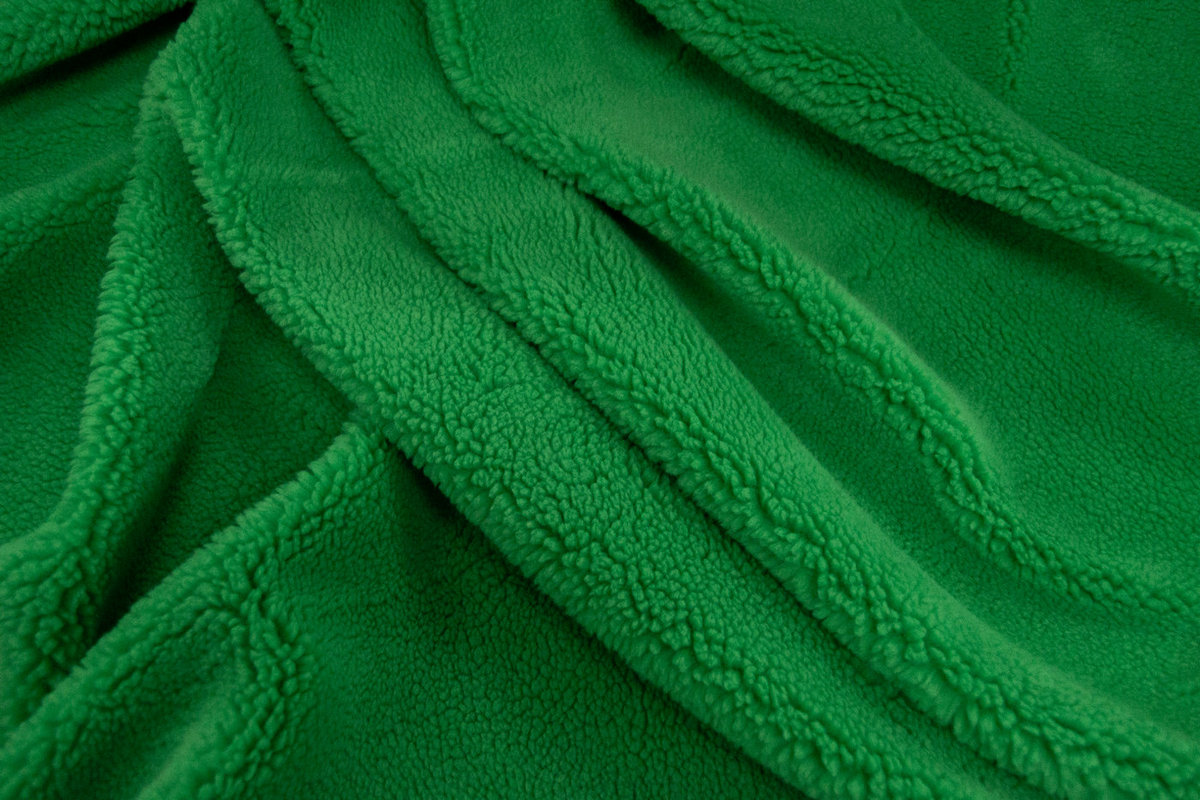 Edición limitada / Deadstocks Tela de piel sintética tipo teddy por metros, suave y gruesa, verde – 3EM250004