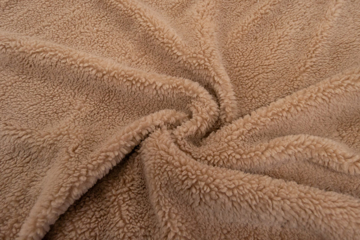 Edición limitada / Deadstocks Tela de piel sintética tipo teddy por metros, suave y gruesa, beige – 3EM250020
