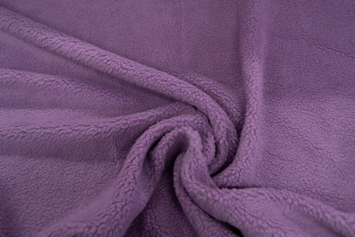 Edición limitada / Deadstocks Tela de piel sintética tipo teddy por metros, suave y gruesa, morado claro – 3EM250042