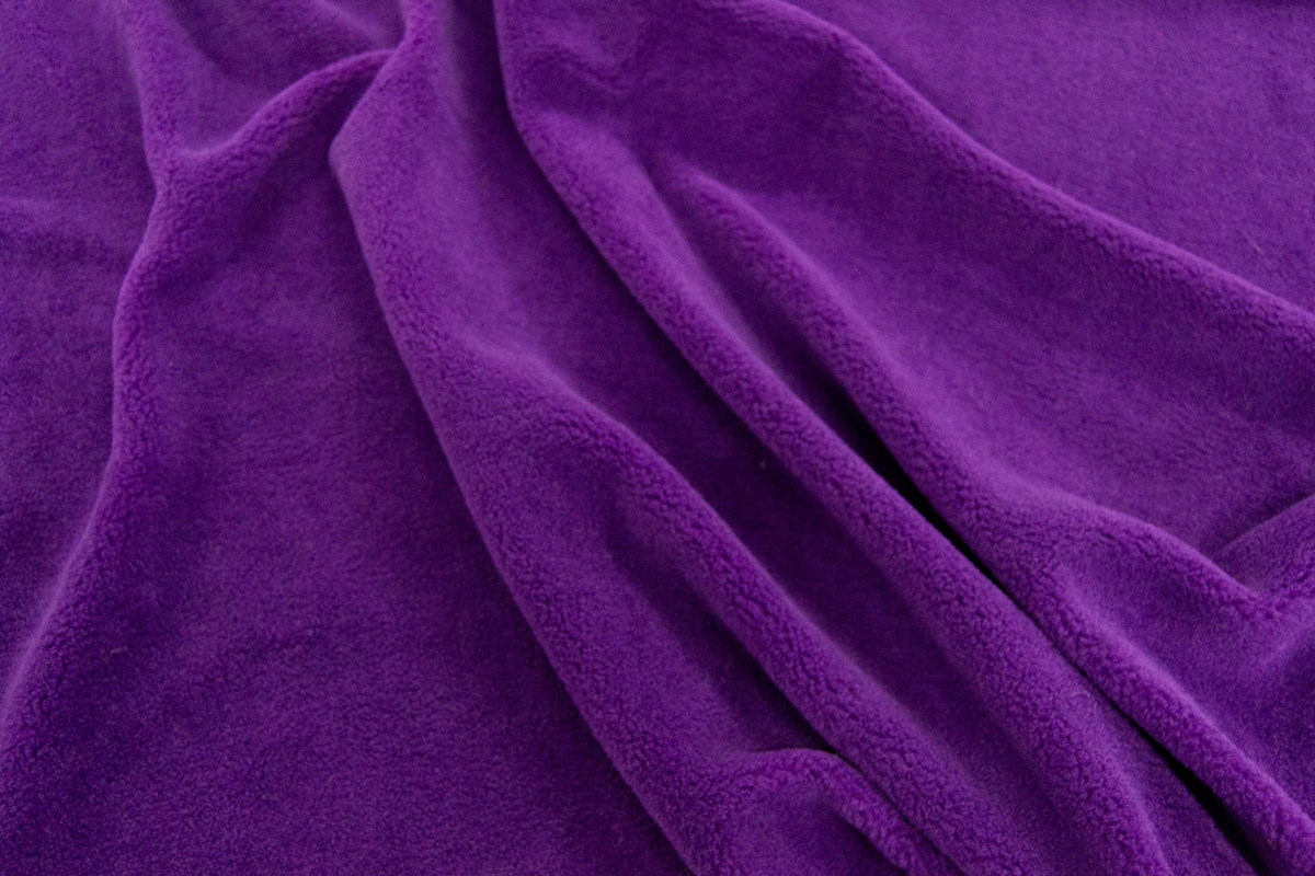 Edición limitada / Deadstocks Tela de piel sintética tipo teddy por metros, suave y gruesa, morado – 3EM250045