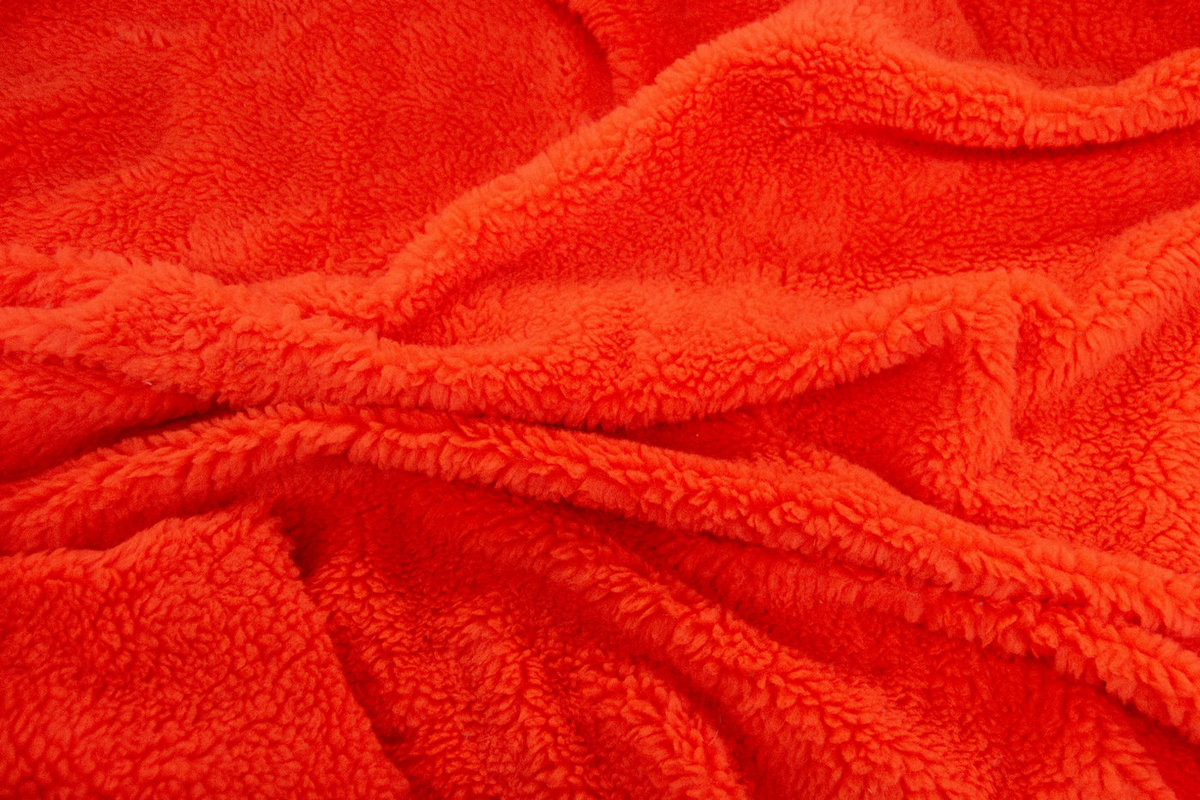 Edición limitada / Deadstocks Tela de piel sintética tipo teddy por metros, suave y gruesa, naranja – 3EM250049