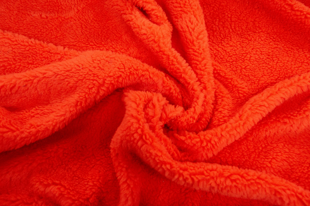 Edición limitada / Deadstocks Tela de piel sintética tipo teddy por metros, suave y gruesa, naranja – 3EM250049