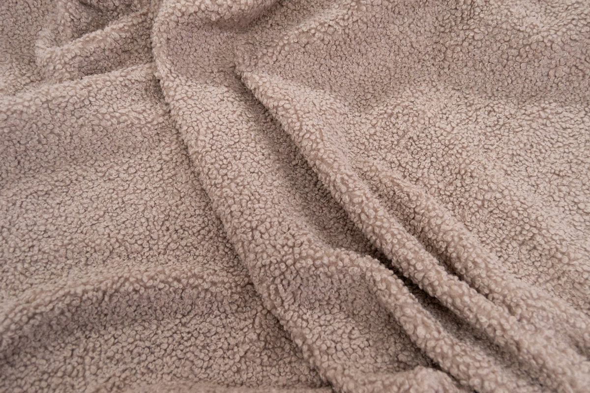 Edición limitada / Deadstocks Tela de piel sintética tipo teddy por metros, suave y gruesa, beige – 3EM250057