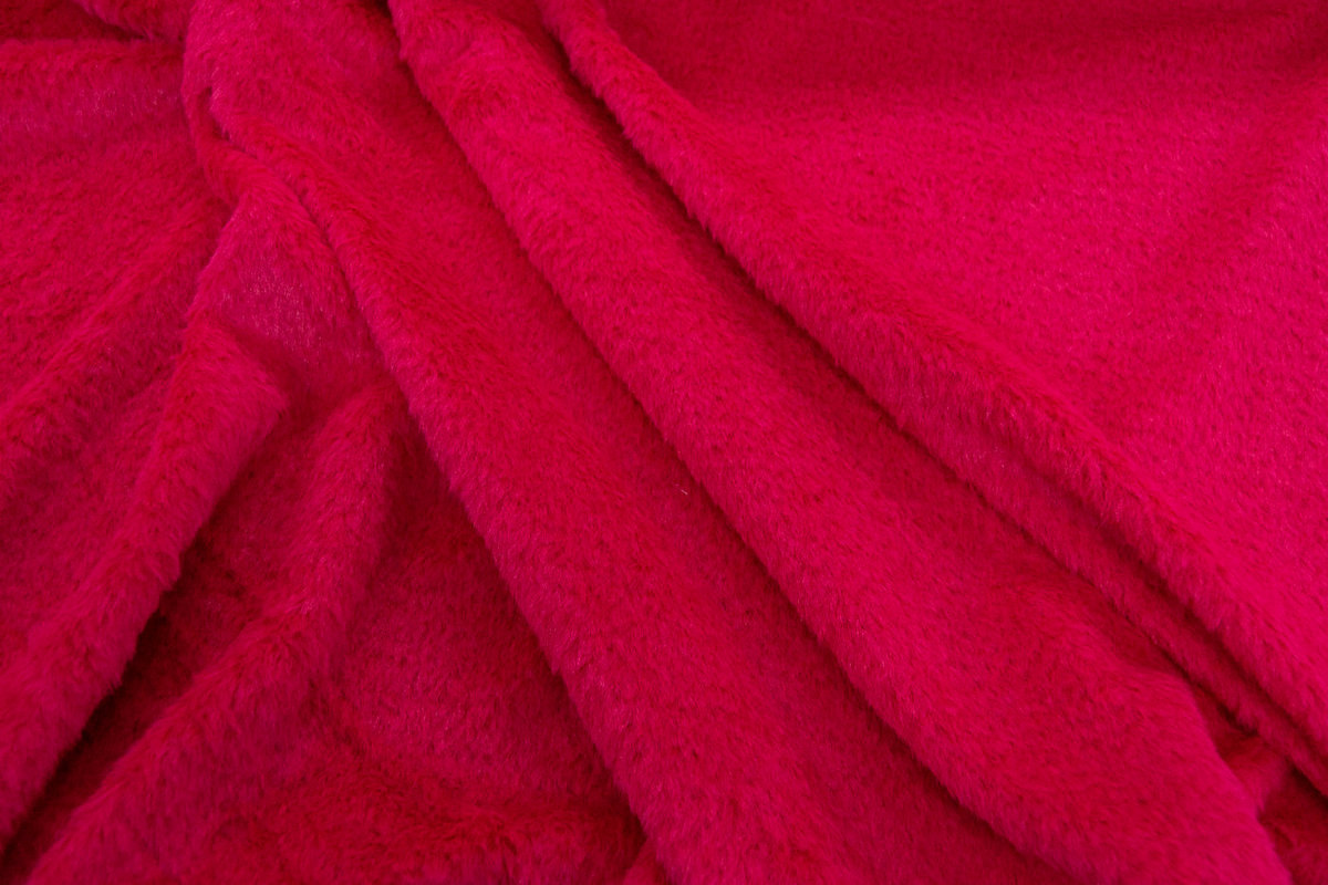 Edición limitada / Deadstocks Tela de piel sintética, efecto borrego, magenta – 3EM250054